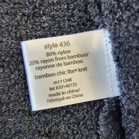 Barefoot Dreams Bamboo Chic Lite Cardigan Sweater S/M Gray Blue Ombre Open Front - Picture 8 of 9